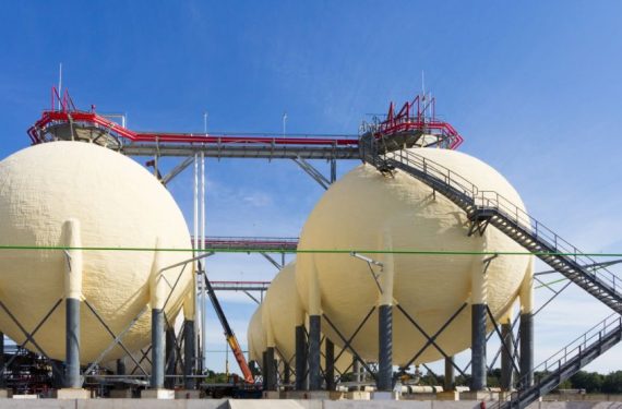 Ammonia,Storage,Terminal,With,Spherical,Tanks Ammonia,Storage,Terminal,With,Spherical,Tanks