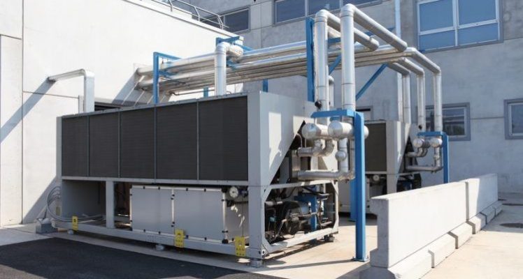 huge air conditioning unit, central heating and cooling system contro