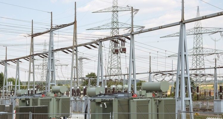 detail of a electrical substation in Southern Germany