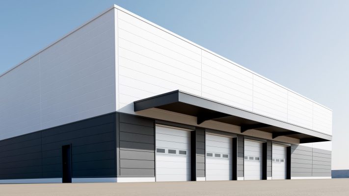 Modern,Industrial,Warehouse,With,Loading,Bays,-,Logistics,Facility,Exterior,